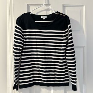 Black and White Striped sweater